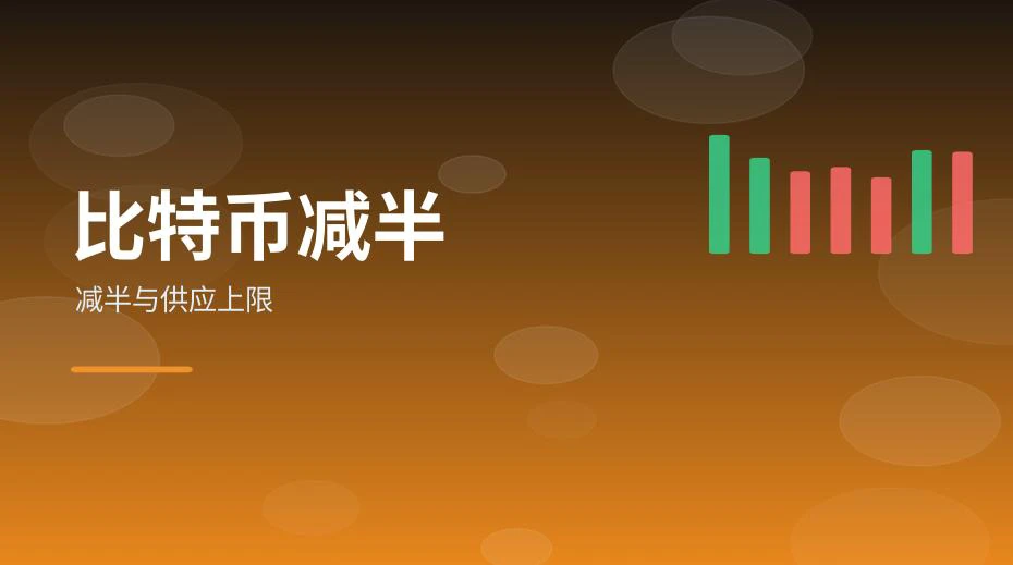 比特币区块奖励递减与供应上限示意